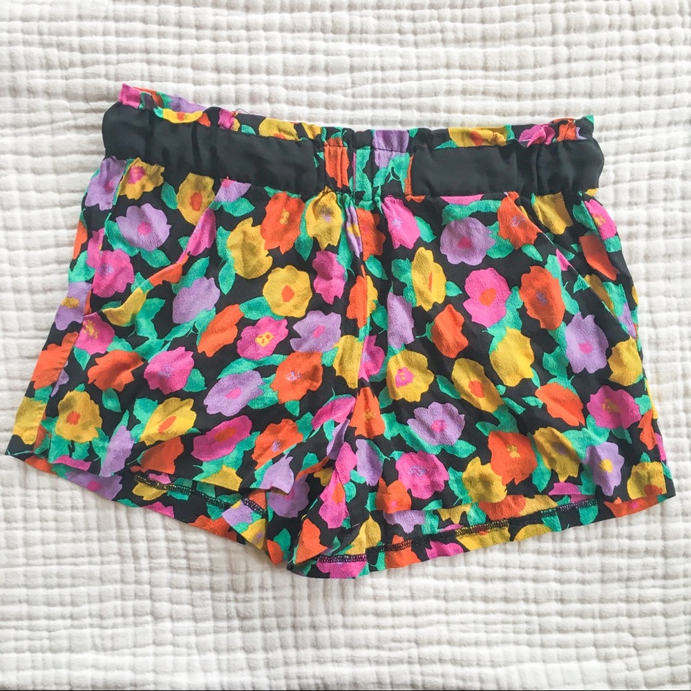 Zara Trafaluc Collection Retro 70s Floral Shorts S